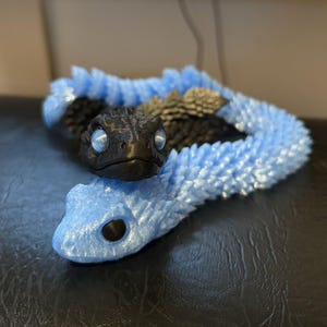 Artikulerad orm set med 2 – Flexibla 3D-printade fidgetleksaker