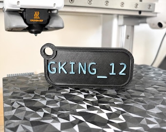 Custom Gamer Tag Keychain – Personalized Gaming Name Tag Gift