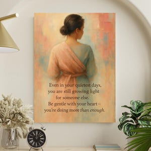 Poster arrotolato motivazionale, arte murale motivazionale, decorazione per la cura di sé, regalo per gli amici, stampa di empowerment
