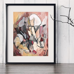 Original Abstract Painting on Paper | 11&quot;x14&quot; | Contemporary Expressionist Artwork | One-of-a-Kind Fine Art | &quot;Harvest II&quot;