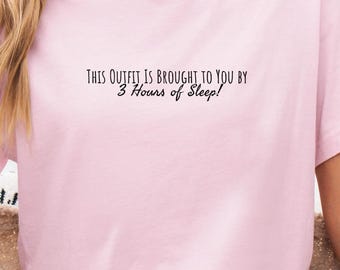 Funny Sleep Deprived Slogan Tee: Sarcastic Humor Graphic T-Shirt