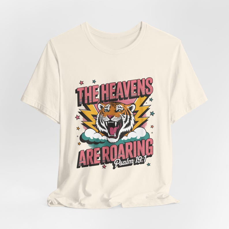 Heavens Are Roaring - Stylish Modern Christian Faith Graphic Tee ...