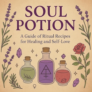 Guide rituel du tarot Soul Potions | 22 sorts de magie des arcanes majeurs, journal de soins personnels et spirituel | Grimoire de sorcière imprimable au format PDF + BONUS