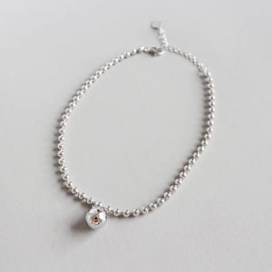 Bracelet de cheville en argent sterling S925 001