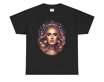 Adele Portrait T-Shirt, Unisex Baumwoll T-Shirt