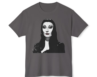 Morticia Addams; T-shirt Anjelica Huston - katoenen T-shirt uniseks