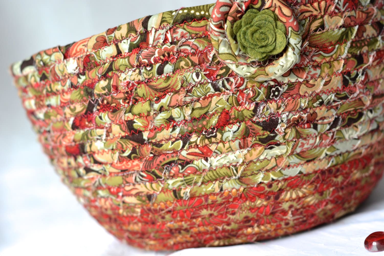 Thanksgiving Bread Basket, Fall Designer Basket, Handmade Autumn Fruit