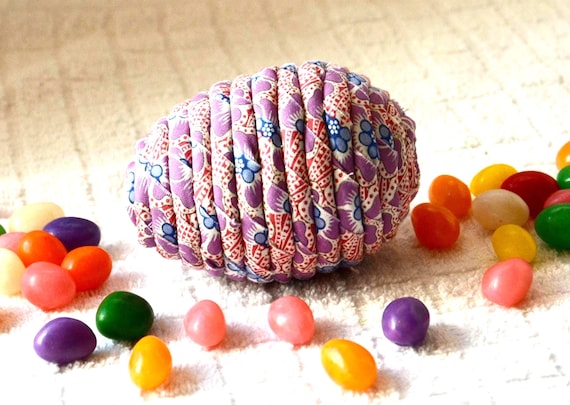 Handmade Easter Egg Ornament, Lavender Violet Easter Egg Hunt Toy