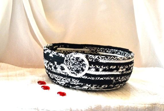 Black Fabric Basket, Knitting Yarn Bin, Napkin Bin, Mail Holder, Family Room Game Bin, Handmade in USA