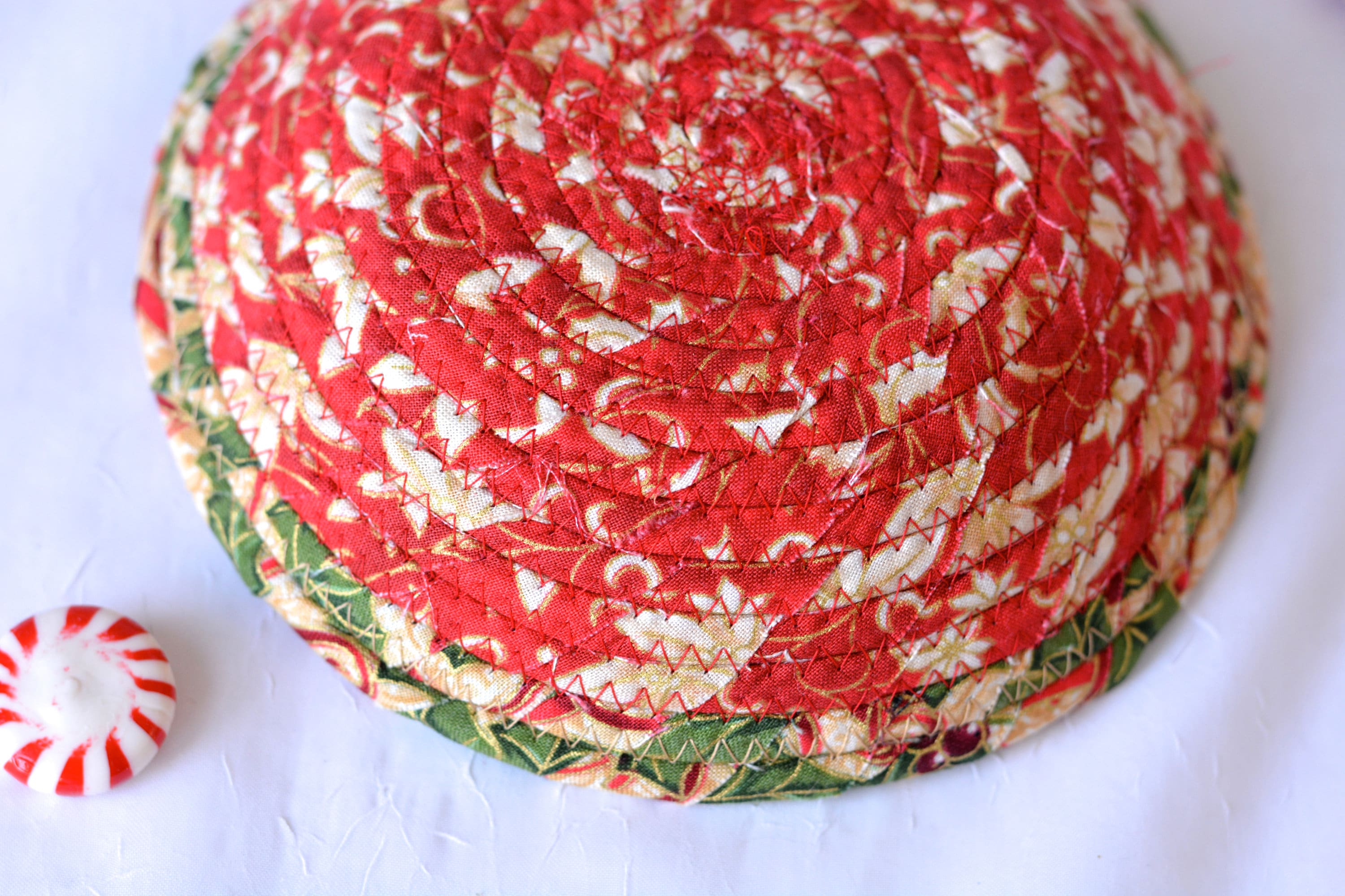 Red Holiday Decor, Candy Dish, Handmade Christmas Decoration, Cute