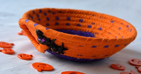Halloween Key Bowl, Cute Spider Basket, Halloween Desk Accessory, Fall Ring Dish, Change Coin Holder, Candy Dish