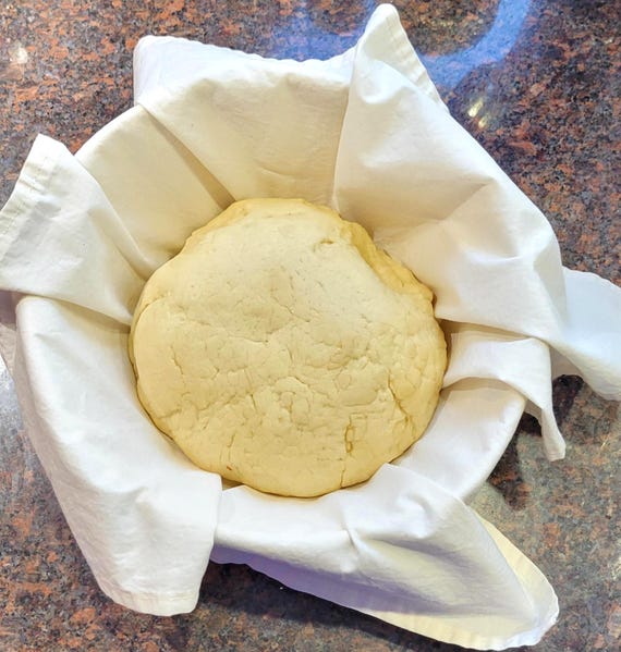 Unbleached Cotton Bread Proofing Basket Liner: Sourdough Banneton Bowl Liner, Handmade 19" Square