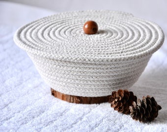 Banneton Proofing Basket, Minimalist Rope Bowl, Rustic Handmade Basket, Father Gift Basket, Hand Coiled Rope Bowl, Earth Tone Basket