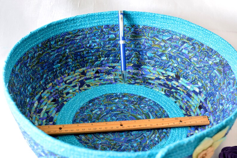 Blue Blanket Basket Handmade Quilted Basket Toy Organizer Etsy