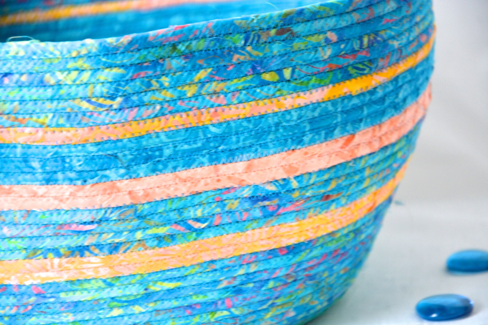 Batik Fabric Basket Hat and Gloves Holder Bolga Bag Etsy