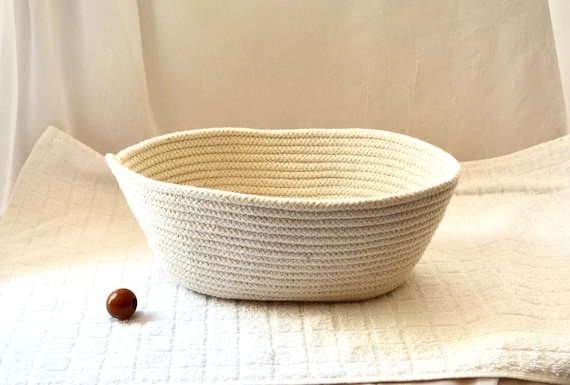 Handmade Oval Sourdough Bread Proofing Basket: Country Coiled Rope Bowl