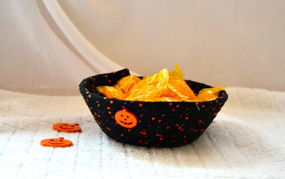 Halloween Candy Dish, 1 Handmade Key Holder, Candy Corn Basket, Halloween Ring Tray, Black Dot Basket, Small Potpourri Bowl