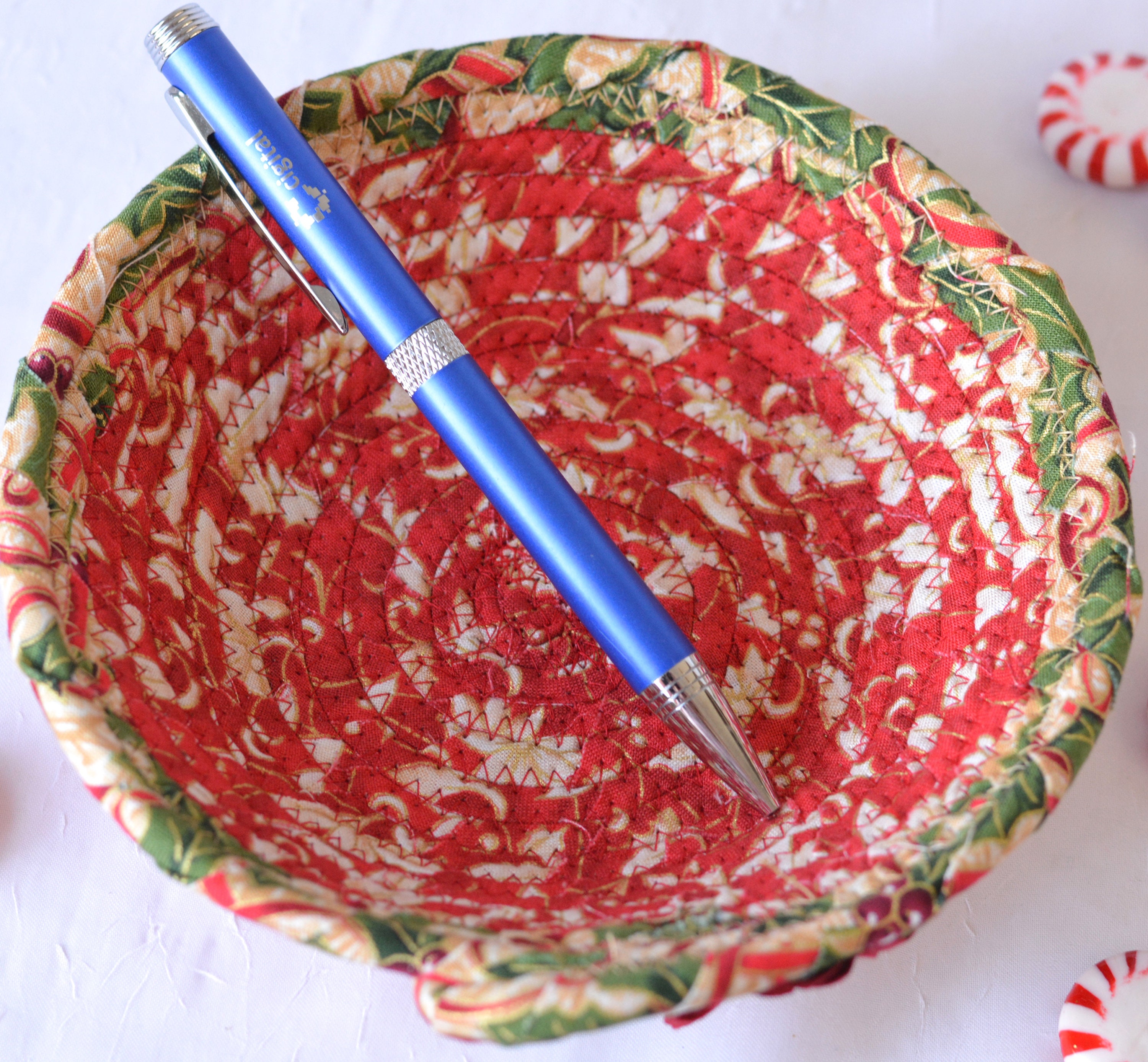 Red Holiday Decor, Candy Dish, Handmade Christmas Decoration, Cute