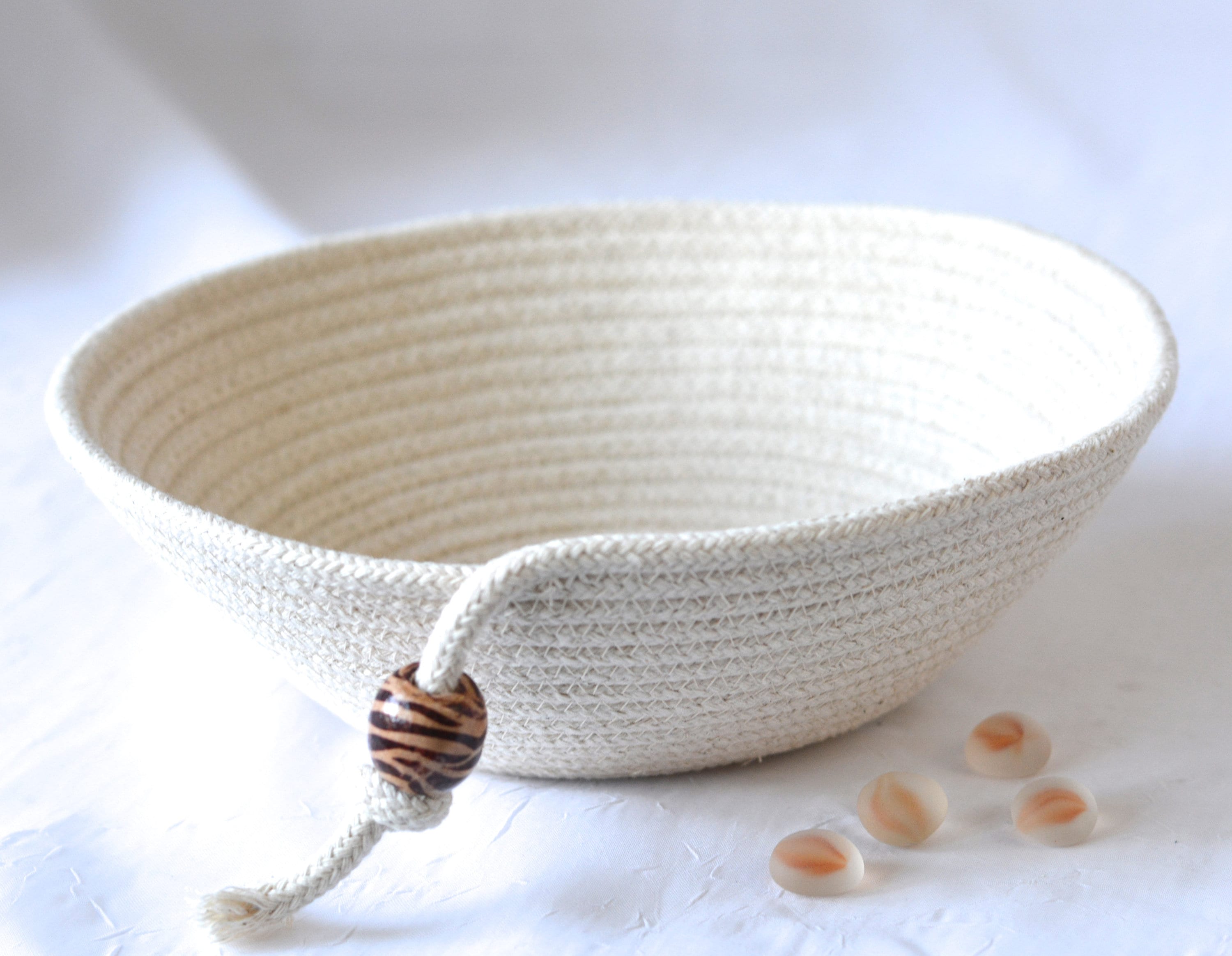 Minimalist Potpourri Bowl, Handmade Raw Rope Basket, Modern Clothesline  Basket, Primitive Ring Dish, Desk Accessory