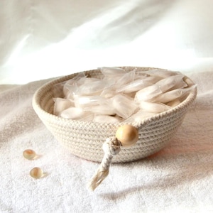 Handmade Cotton Rope Basket: Minimalist Ring Bowl, Decorative Key Holder Dish