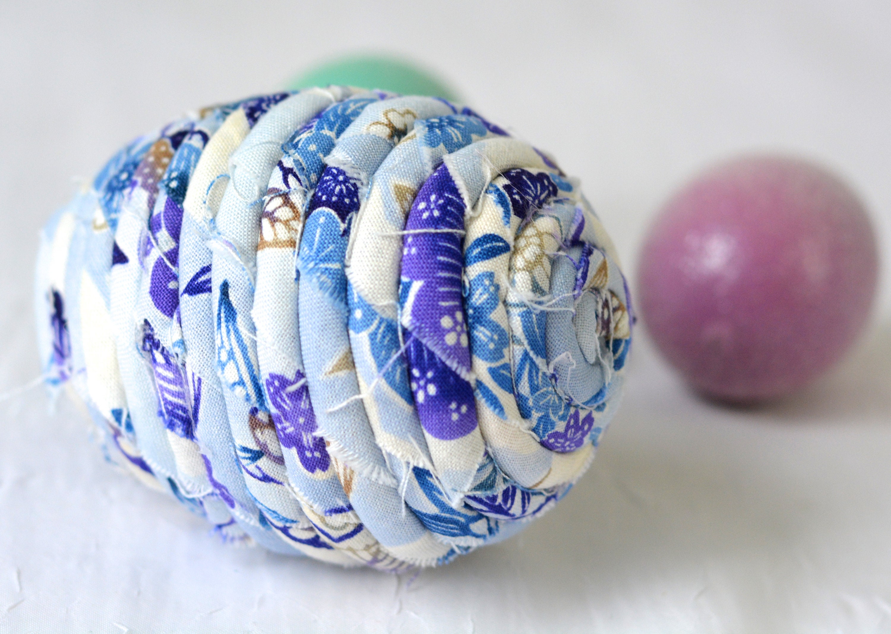 Purple Easter Egg Ornament Handmade Lavender Floral Easter