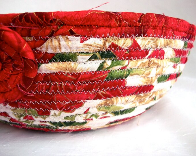 Christmas Centerpiece Basket, Handmade Holiday Bowl, Holiday Hostess Gift Basket, Christmas