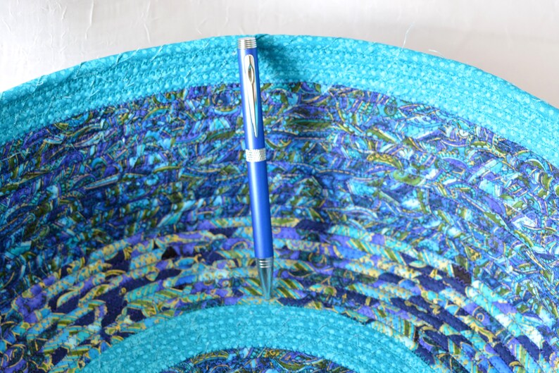 Blue Blanket Basket Handmade Quilted Basket Toy Organizer Etsy