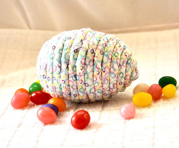 Decorative Easter Egg, 1 Handmade Pastel Easter Egg Hunt Toy, 1 Hand Coiled Fabric Easter Egg