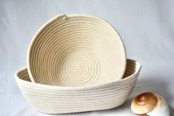 Banneton Proofing Baskets, 2 Farmhouse Bread Bowls, 1 Oval and 1 Round Sourdough Proving Baskets, Baker's Gift Tool, Handmade in the USA