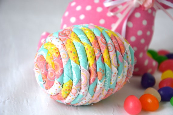 Handmade Maraca Fabric Egg, 1 Easter Egg Hunt Toy, Musical Percussion Egg