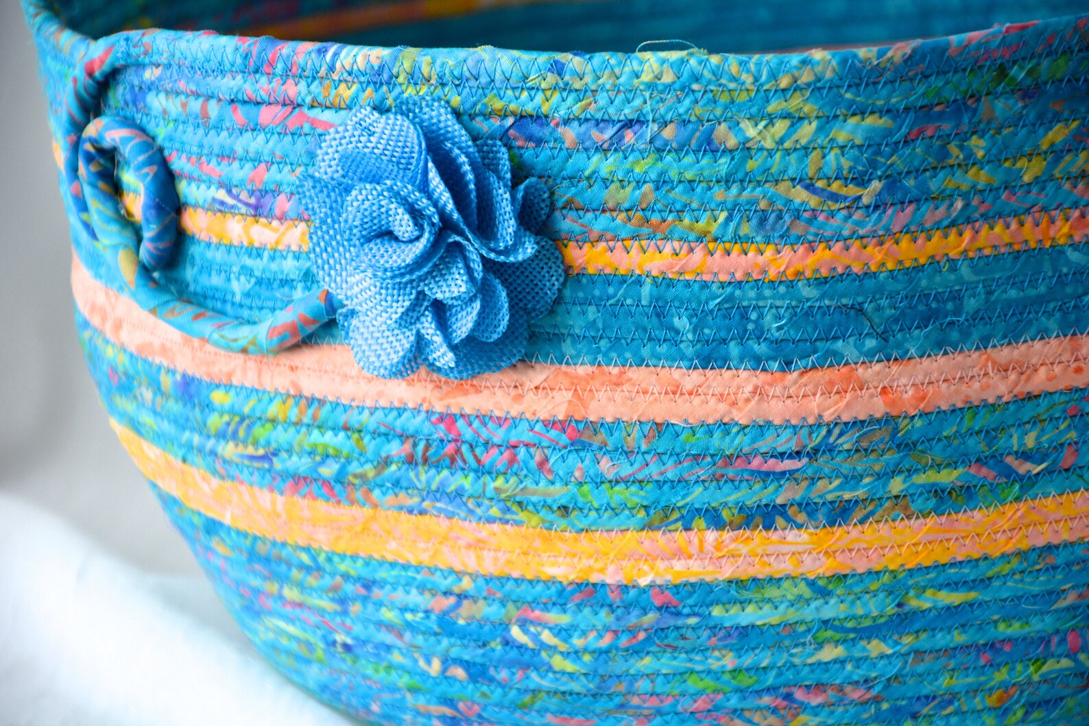 Batik Fabric Basket Hat Scarf and Gloves Holder Bolga Bag Etsy