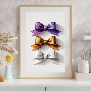 LSU Tigers Wall Art: Louisiana State University Ribbons (Digital Download