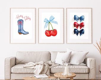 Ole Miss Watercolor Art Print Set: University of Mississippi Dorm Decor (Digital Download)