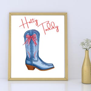 Ole Miss Blue Boot Watercolor Art: University of Mississippi Print (Digital Download)