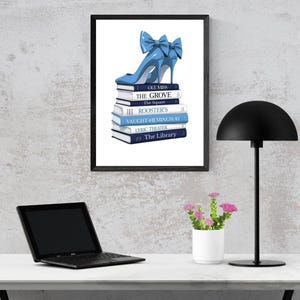 Ole Miss Art Print: Baby Blue Heels & Oxford Landmarks (Digital Download