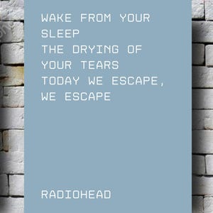 exit music (for a film)- radiohead poster