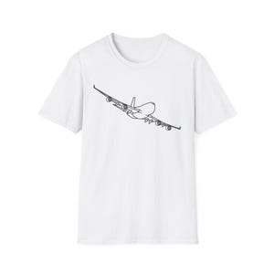 Boeing 747 Airplane Graphic Unisex T-Shirt, Aviation Lover Tee, Pilot Gift, Casual Wear, Unique Plane Design