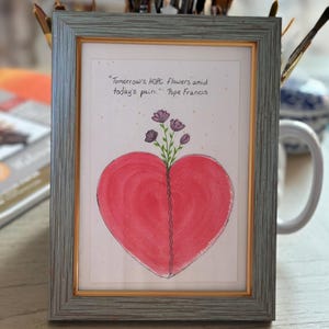Aquarela de flores da esperança