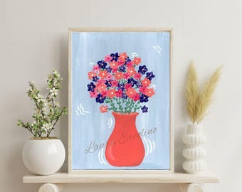 Impressão artística floral: Decoração cristã para casa inspirada na fé, 21,6 x 27,9 cm (8,5 x 11 polegadas).