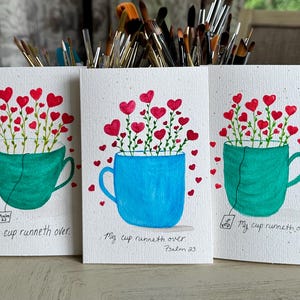 Tasse Liebe Aquarell Danksagungskarten