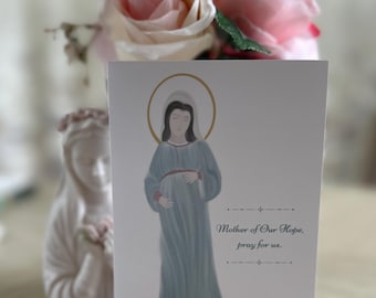 Cartões comemorativos da Mãe da Nossa Esperança: Arte Católica, Virgem Maria (4x6)