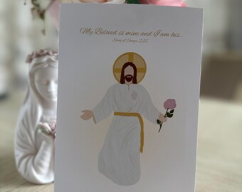 Impressão artística das Escrituras/Jesus, o Noivo/Cântico dos Cânticos/Eu sou do meu Amado/Presentes Cristãos