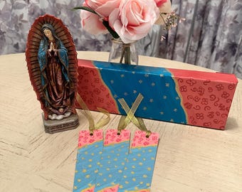 Marcadores de página de Nossa Senhora de Guadalupe/Arte original/Presentes católicos