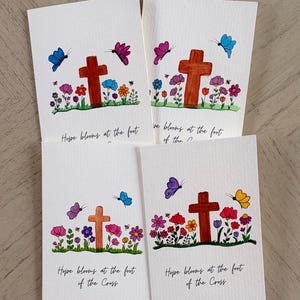 Kartka okolicznościowa „Nadzieja rozkwita” malowana ręcznie; oryginalna grafika Wayercolor (4x6)