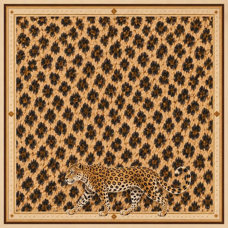 Luxury Leopard Print Mahjong Set, 1.4"x1.0"x0.6" USA Mahjong Acrylic Tiles with Leopard Print Backs | Preppy Luxe Mahjong Gift |166 Piece Mat 31.5'' - Style 3