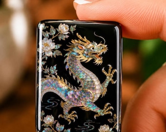 Exquisite Dragon Mahjong Tile Set Premium, Chinese Game Asian Decor Gift For Board Game Lovers (166 Piece)