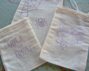 Halloween Hand Stamped Gift Bags - 3 Different Sizes