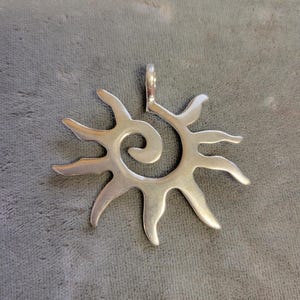 Sun Pendant-925 Sterling Silver Sun Pendant-sterling Silver-artisan ...
