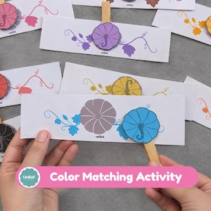 Pompoenkleuren matchen activiteit | Herfst printbaar materiaal voor kleuters | Herfstkleuren spel | Leeractiviteit met pompoenen