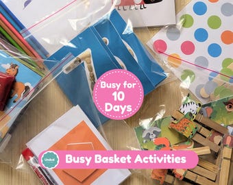 Kids' Learning Activity Kit: 9 Busy Bag Games (Printable PDF Download)